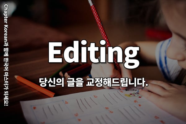 한국어 교정 서비스 Korean Editing